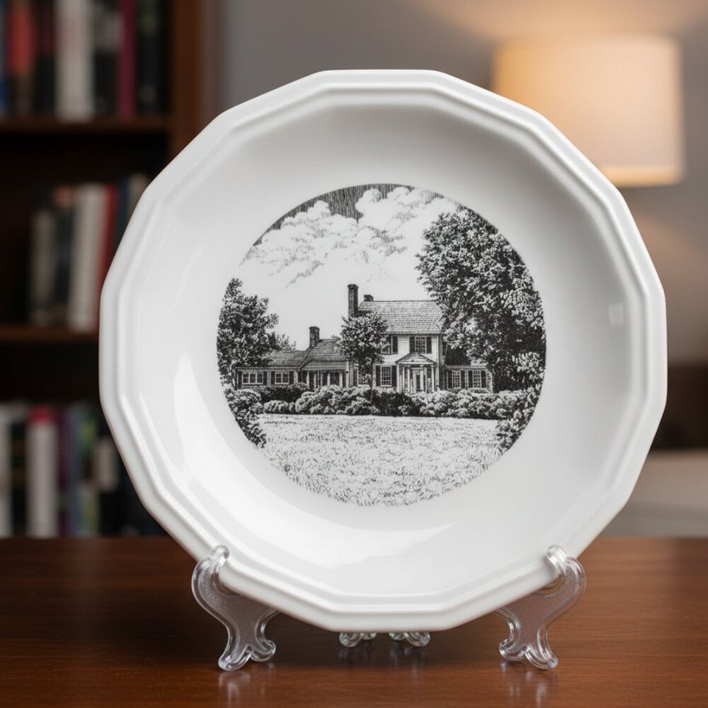 VINTAGE LUCILLE S PIPER MEMORY PLATE 1876